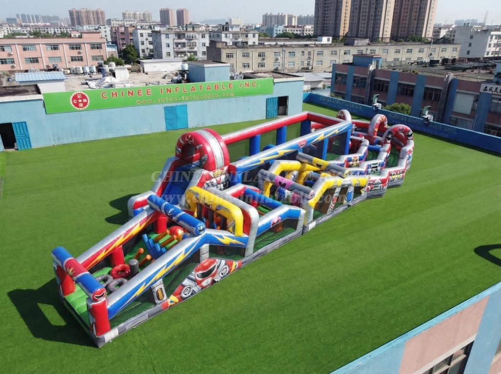 CR2-669 Power Rangers Theme Giant Obstacle Course Challenging Run