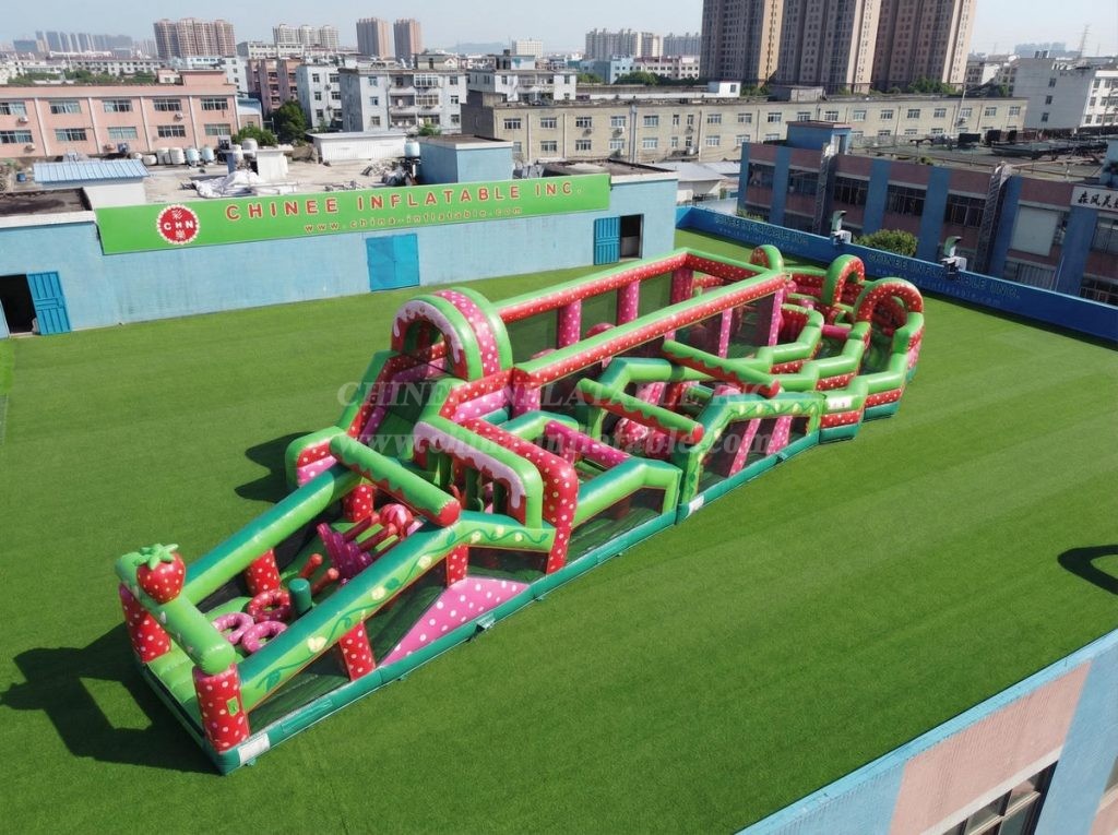 CR2-683 Strawberry Shortcake Theme Giant Obstacle Course Challenging Run