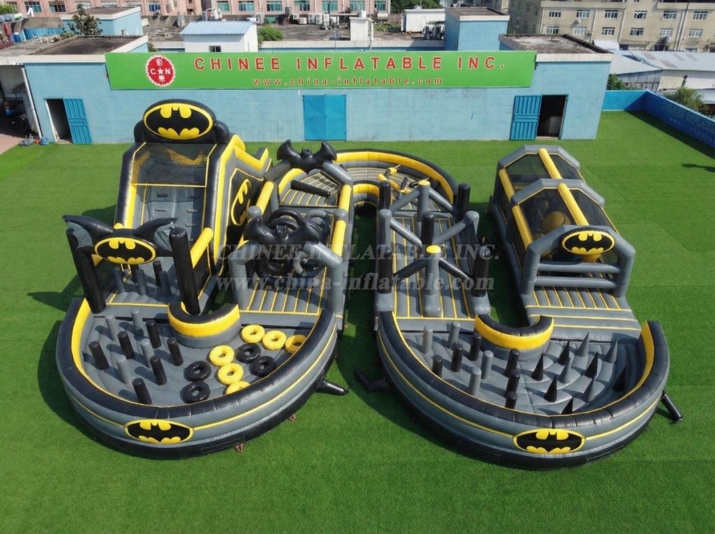 CR2-712 Batman Theme Ginat Inflatable Obstacle Courses Challenging Run