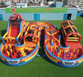 CR2-713 Blaze Monster Theme Ginat Inflatable Obstacle Courses Challenging Run
