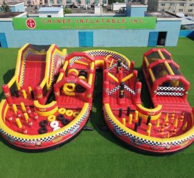 CR2-718 Cars Theme Ginat Inflatable Obstacle Courses Challenging Run