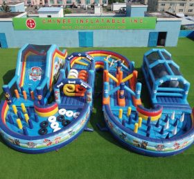 CR2-746 Paw Patrol Theme Ginat Inflatable Obstacle Courses Challenging Run