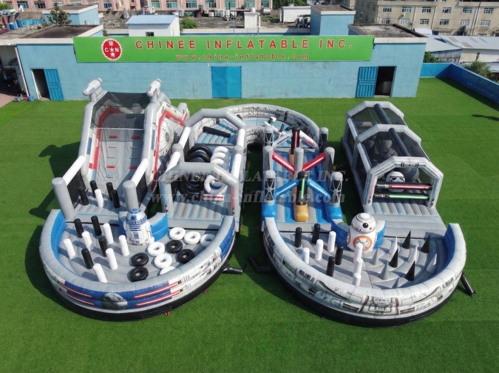 CR2-758 Star Wars Theme Ginat Inflatable Obstacle Courses Challenging Run