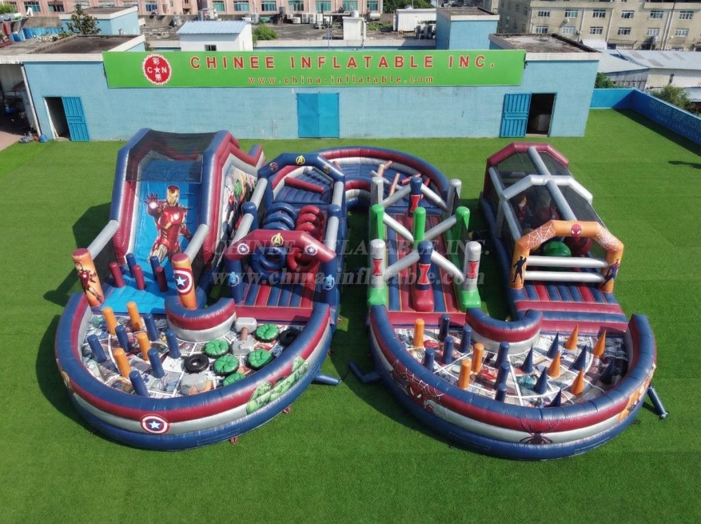 CR2-763 The Avengers Theme Ginat Inflatable Obstacle Courses Challenging Run