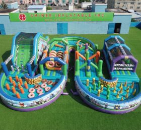 CR2-773 Zootopia Theme Ginat Inflatable Obstacle Courses Challenging Run