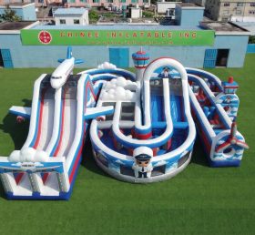 CR2-774 Airplane Theme Giant Inflatable Obstacle Courses Challenging Run