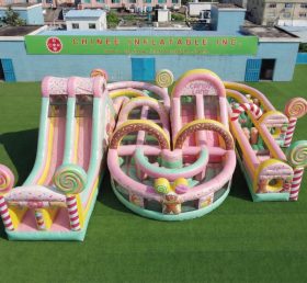 CR2-786 Candy Theme Giant Inflatable Obstacle Courses Challenging Run