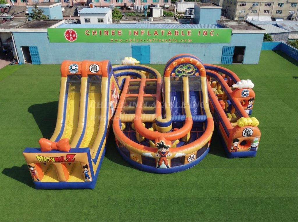 CR2-794 Dragon Ball Theme Giant Inflatable Obstacle Courses Challenging Run
