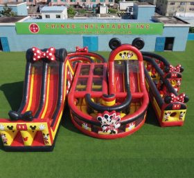CR2-810 Mickey & Minnie Theme Giant Inflatable Obstacle Courses Challenging Run