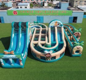CR2-813 Moana Theme Giant Inflatable Obstacle Courses Challenging Run