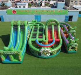 CR2-816 Ninja Turtles Theme Giant Inflatable Obstacle Courses Challenging Run
