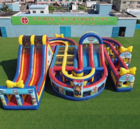 CR2-820 Paw Patrol Theme Giant Inflatable Obstacle Courses Challenging Run