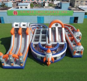 CR2-828 Rocket Theme Giant Inflatable Obstacle Courses Challenging Run