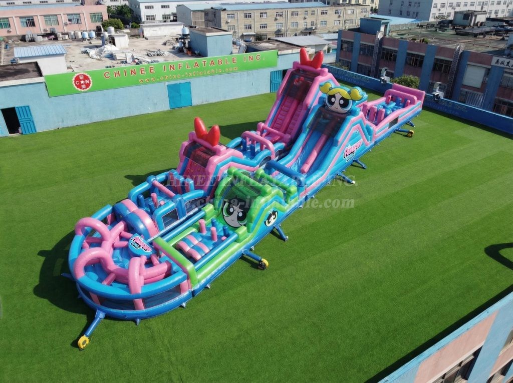 CR2-924 The Powerpuff Girls Theme Giant Obstacle Course Challenging Run