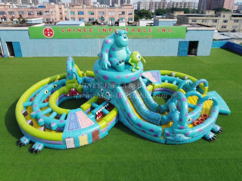 CR2-958 Monsters Inc Theme Ginat Inflatable Obstacle Courses Challenging Run