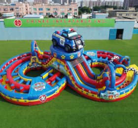 CR2-960 Paw Patrol Theme Ginat Inflatable Obstacle Courses Challenging Run