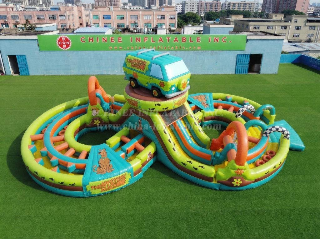 CR2-968 Scooby-Doo Theme Ginat Inflatable Obstacle Courses Challenging Run