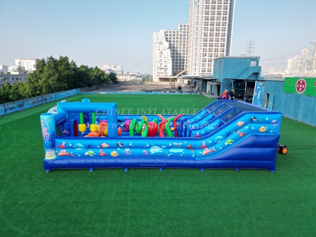 T6-4390B Ocean Theme Inflatable FunCity