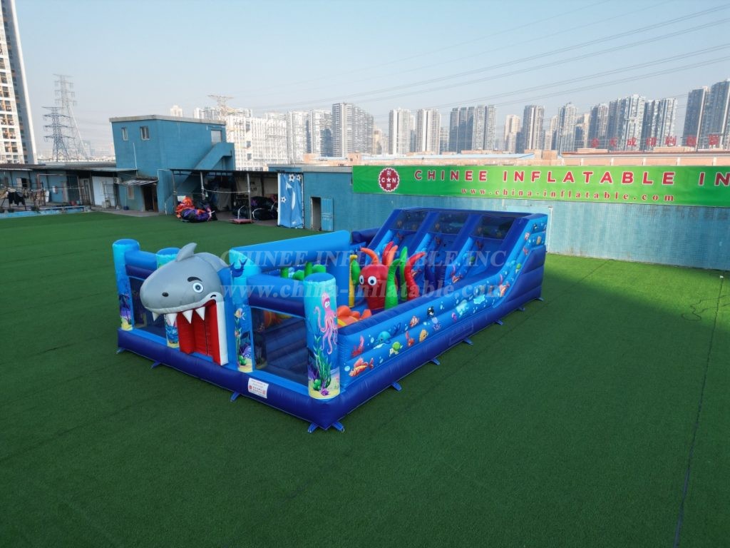 T6-4390B Ocean Theme Inflatable FunCity