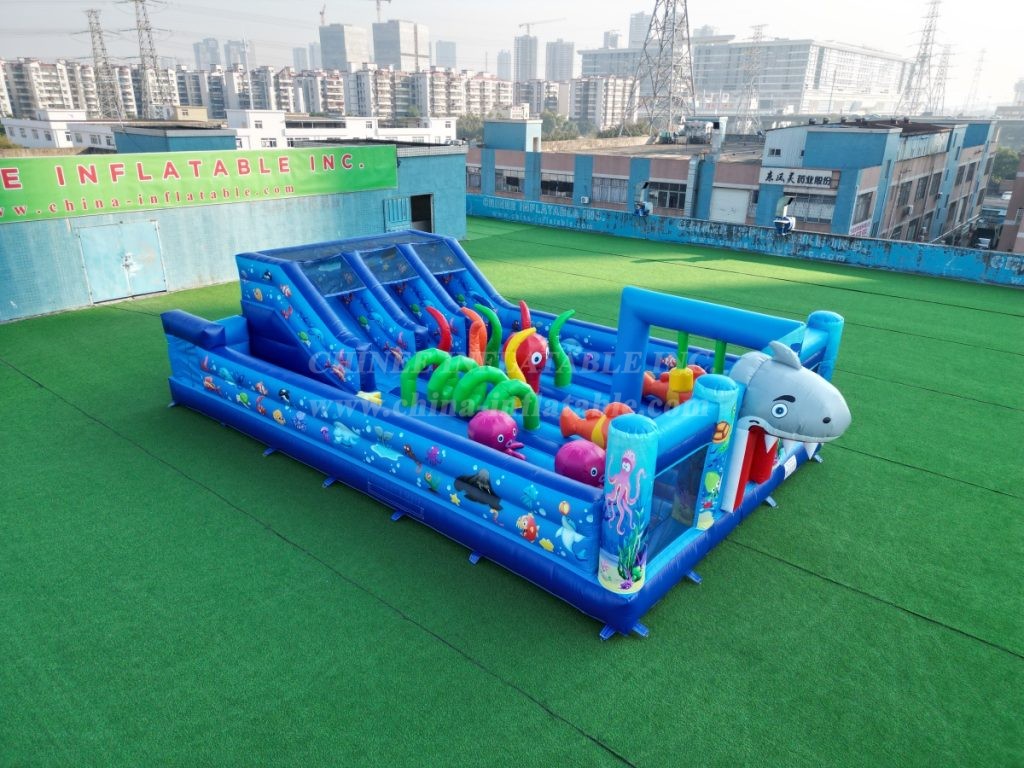 T6-4390B Ocean Theme Inflatable FunCity