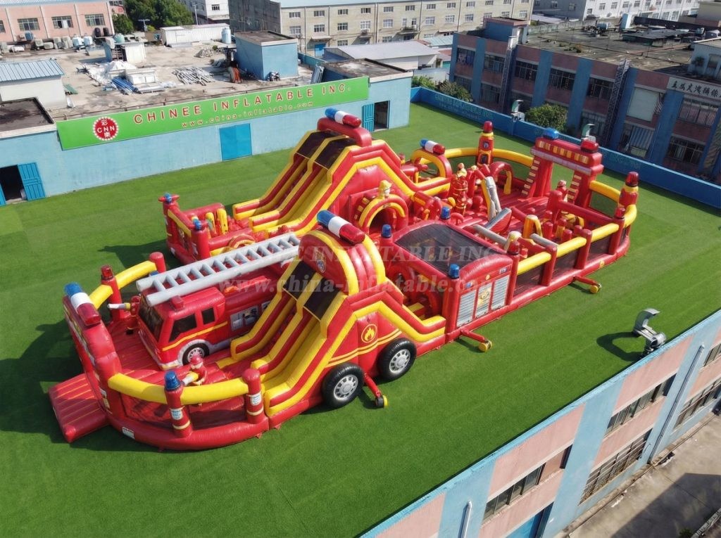 GF3-1010 Firetruck Theme Inflatable Playground
