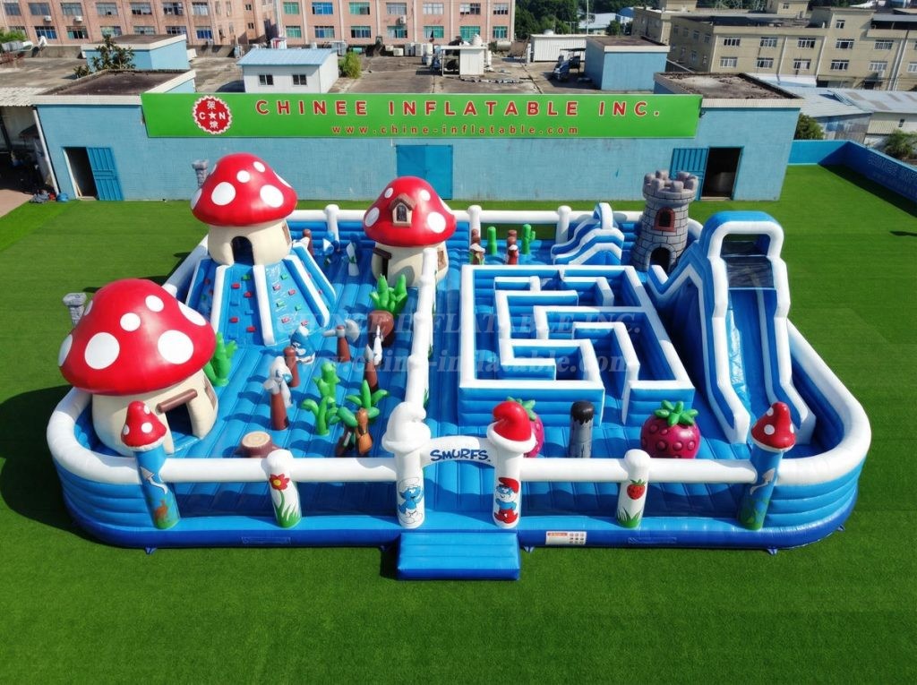 GF3-1287 The Smurfs Theme Inflatable Funcity