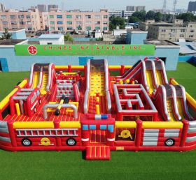 GF3-1334 Firetruck Theme Inflatable Park