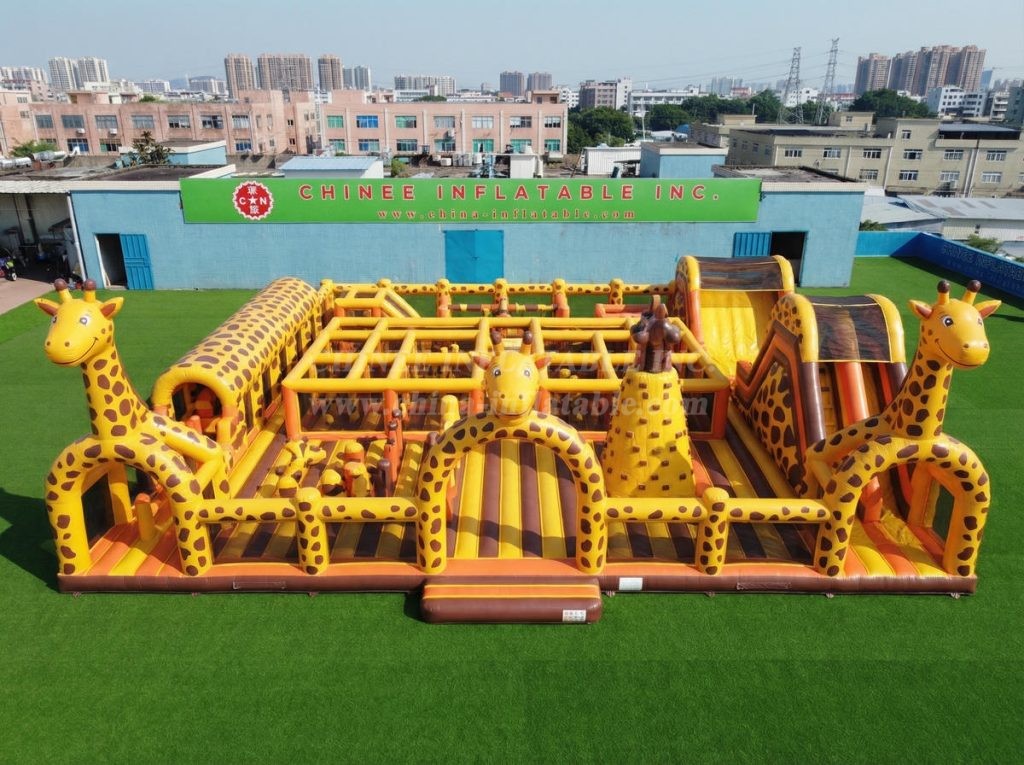 GF3-1340 Giraffe Theme Inflatable Park