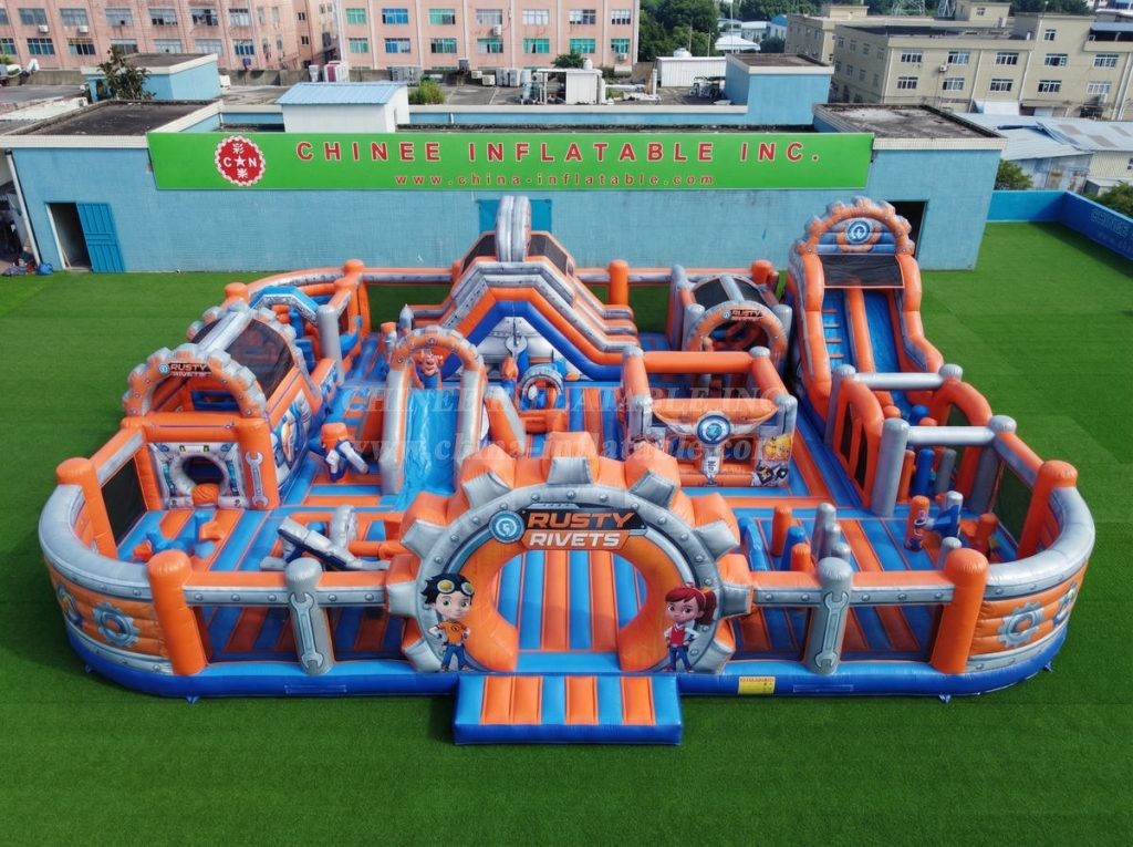 GF3-1391 Rusty Rivets Theme Inflatable Park