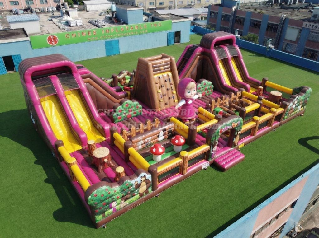 GF3-668 Masha And The Bear Theme Giant Inflatable Park