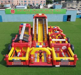 GF3-750 Firetruck Theme Inflatable Playground