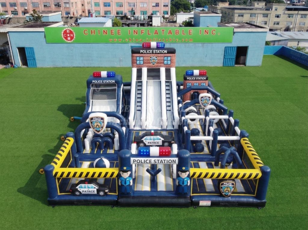 GF3-767 Police Station Theme Inflatable Playground