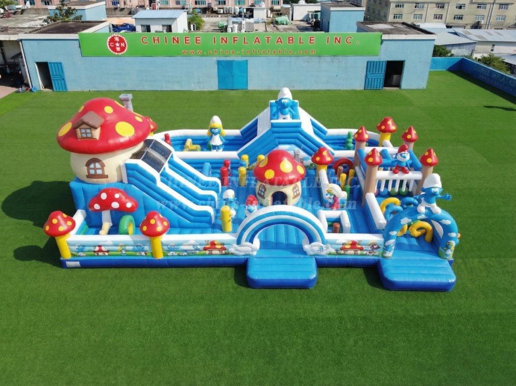 GF3-830 The Smurfs Theme Inflatable Playground