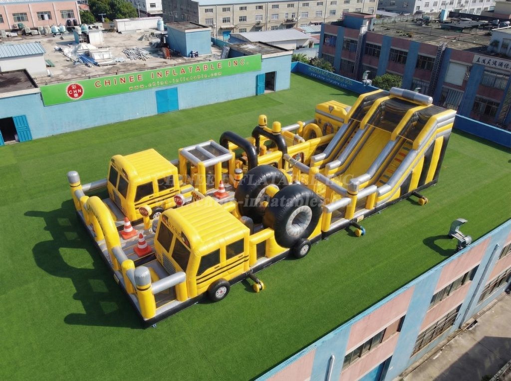 GF3-835 Bus Theme Inflatable Park