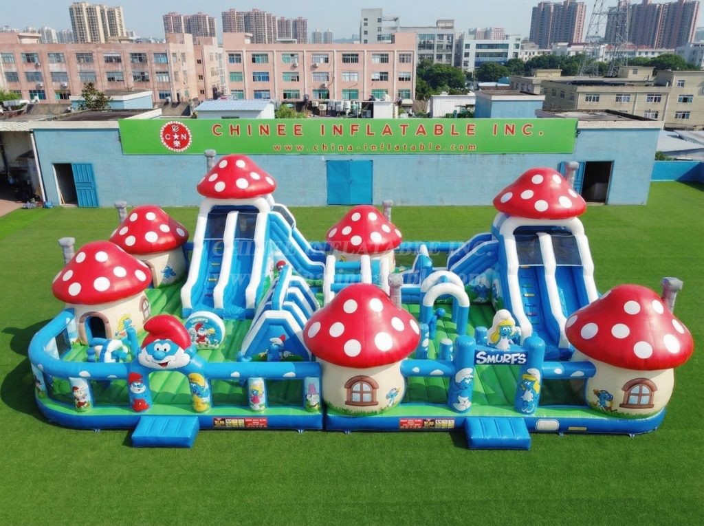 GF3-887 The Smurfs Theme Inflatable Park