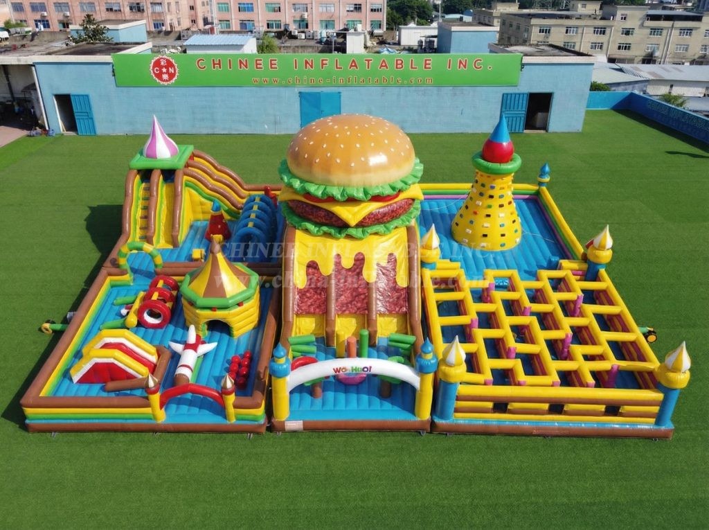 GF3-908 Hamburger Theme Inflatable Park