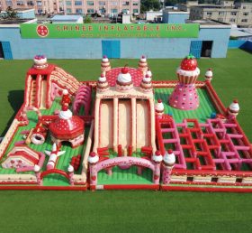 GF3-926 Strawberry Shortcake Theme Inflatable Park