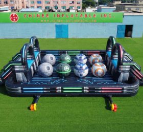 T11-4751U Star Wars Theme Inflatable Dual Wipeout Big Balls Obstacle Course