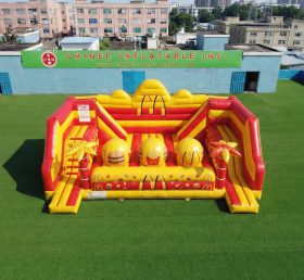 T11-4750H McDonald Theme Inflatable Wipeout Big Balls Obstacle Course