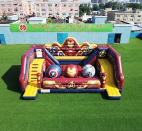 T11-4750O The Avengers Theme Inflatable Wipeout Big Balls Obstacle Course