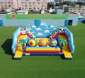 T11-4750R Toy Story Theme Inflatable Wipeout Big Balls Obstacle Course