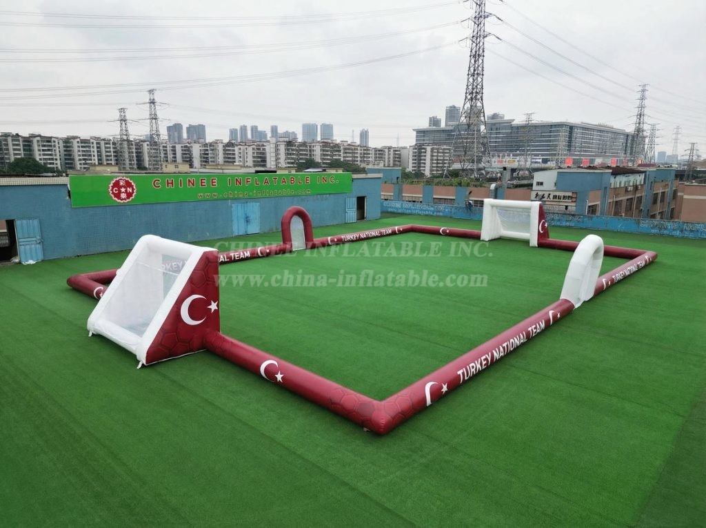 T11-926BTR Turkey Theme Large Inflatable Soccer Field