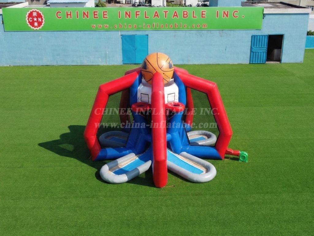 T11-7300 Commercial 4-Way Inflatable Basketball Shootout for Sports Events