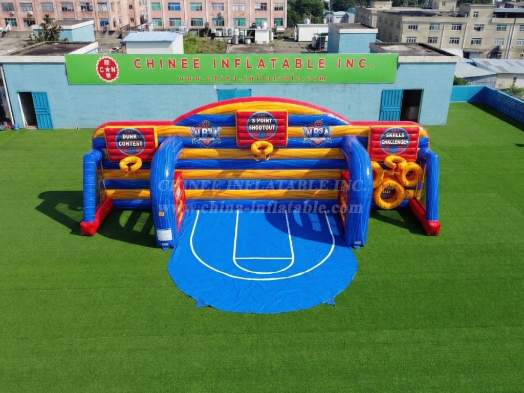 T11-7302 Custom Inflatable Basketball Sport Game Wall