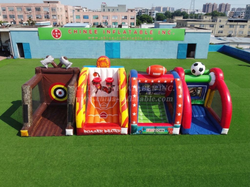T11-7311 Commercial 4-in-1 Inflatable Sports Carnival Games Suite