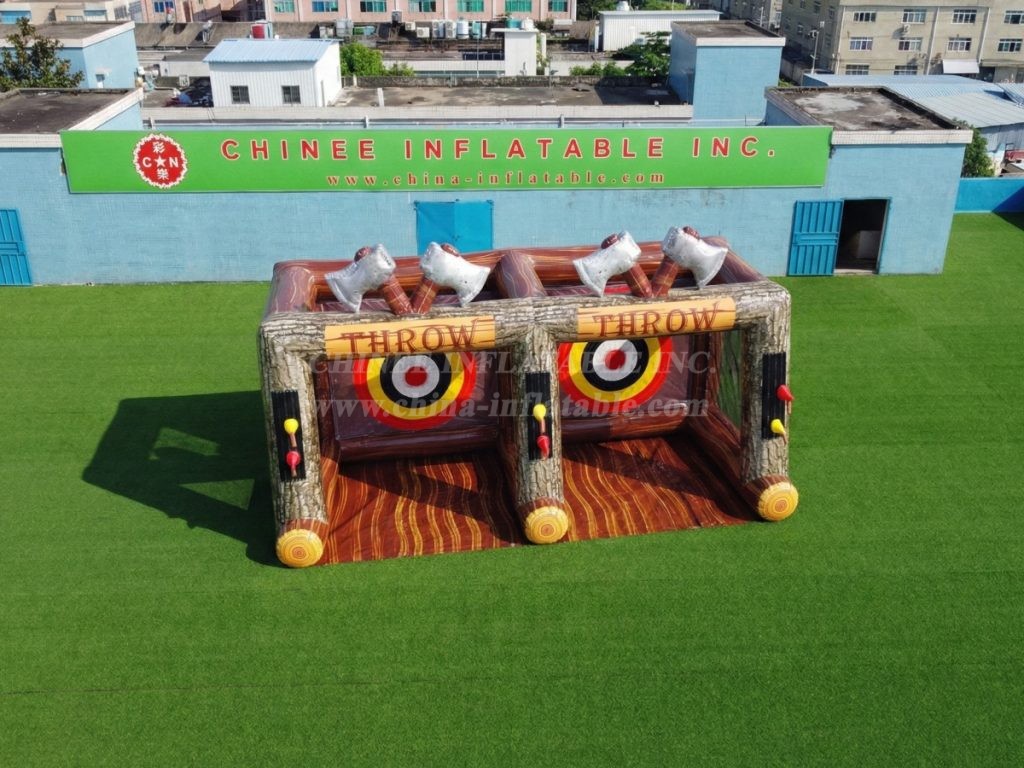 T11-7312 Commercial Double Lane Inflatable Axe Throwing Game