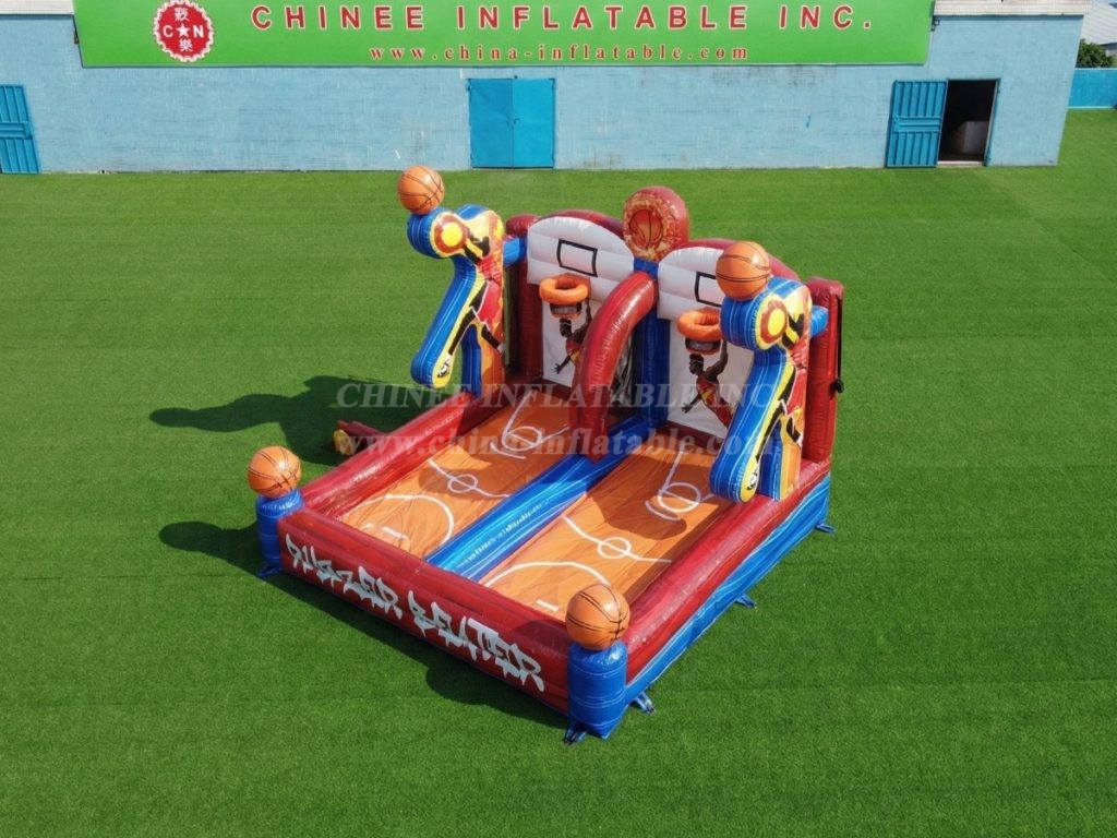 T11-7320 Dual Lane “Buzzer Beater” Inflatable Basketball Shootout Challenge