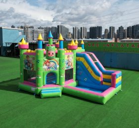 T2-8788 Cocomelon Theme Bouncy Castle with Slide & Pool