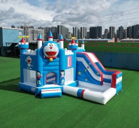 T2-8791 Doraemon Theme Bouncy Castle with Slide & Pool