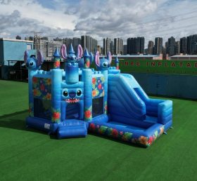 T2-8803 Lilo & Stitch Theme Bouncy Castle with Slide & Pool